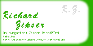 richard zipser business card